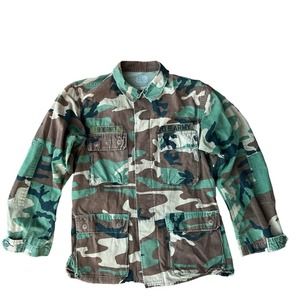 Vintage US Army Field Jacket Woodland Camouflage 1980s Small